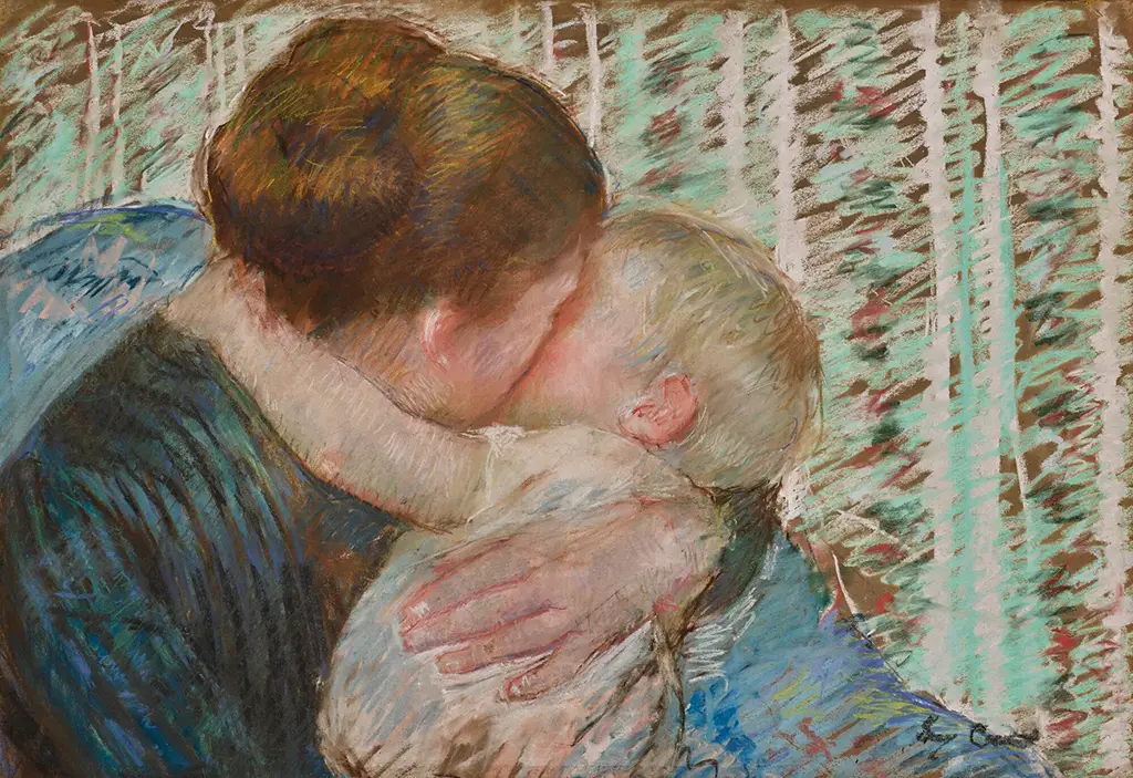 A Goodnight Hug in Detail Mary Cassatt